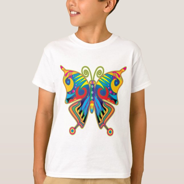T-shirt Papillon coloré (Devant)
