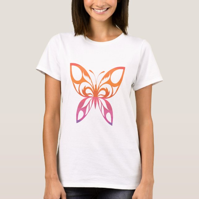 T-shirt Papillon coloré (Devant)