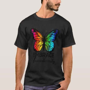 T-shirt Papillon Coloré Embrasser la Neurodiversité Autism