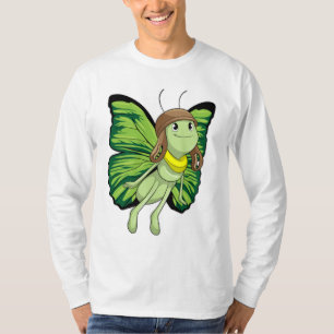 T-shirt Papillon comme pilote avec casquette pilote