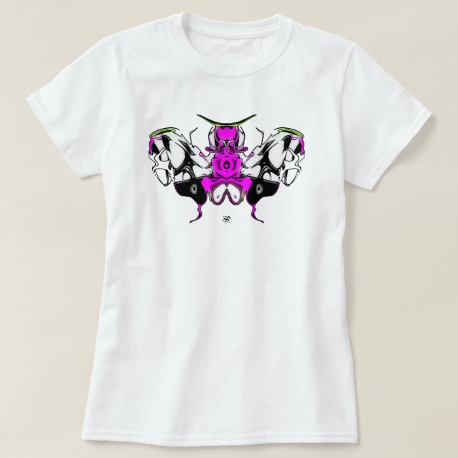 T-shirt papillon coquelicot 2 (Design devant)