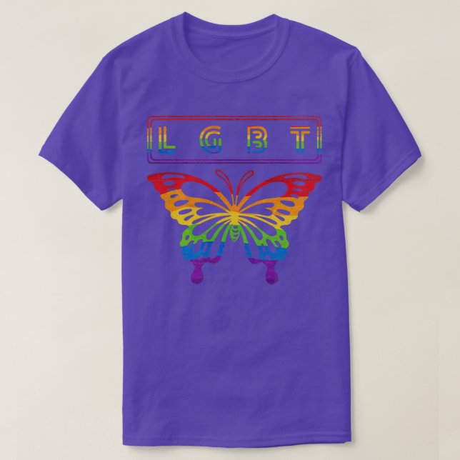 T-shirt Papillon couleur LGBT (Design devant)