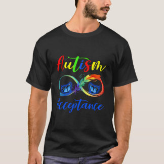 T-shirt Papillon d'acceptation infinie au lieu de rouge po