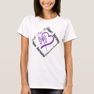 T-shirt Papillon d'amour d'espoir de foi de léiomyosarcom