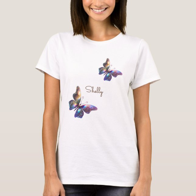 T-shirt Papillon Dans Les Nuages (Devant)