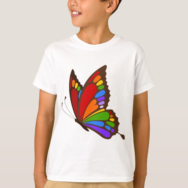 T-shirt Papillon d'arc-en-ciel (Devant)