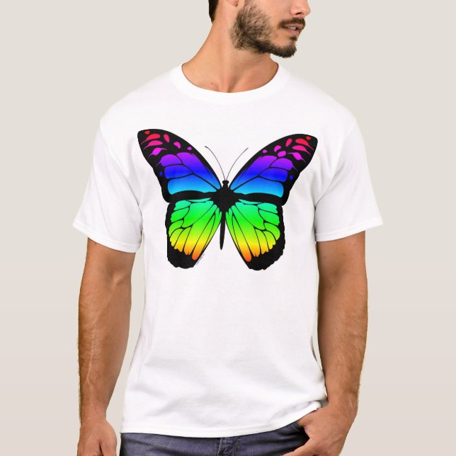 T-shirt Papillon d'arc-en-ciel (Devant)