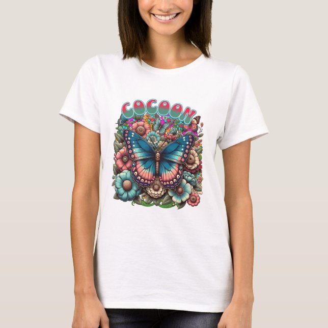 T-shirt Papillon de Cocoon Transformation Florale (Devant)