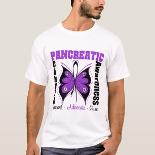T-shirt Papillon de conscience de Cancer pancréatique