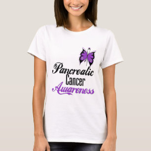 T-shirt Papillon de conscience de Cancer pancréatique