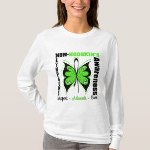 T-shirt Papillon de conscience de lymphome de Non-Hodgkins