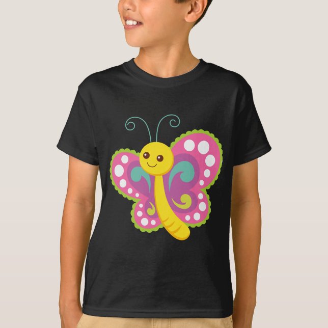 T-shirt Papillon de dessin (Devant)