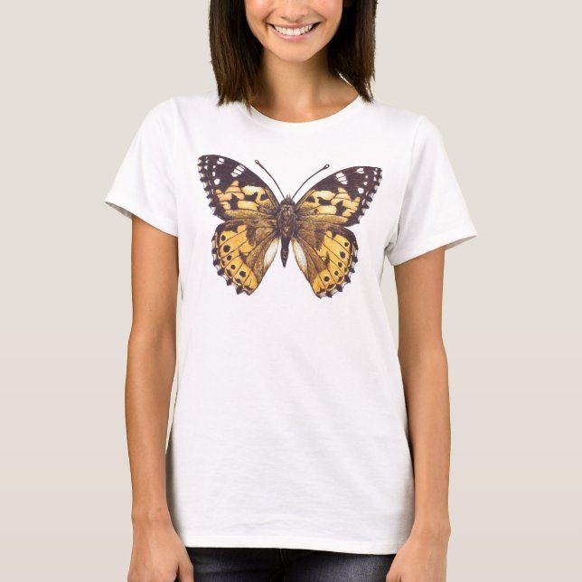 T-shirt Papillon de femme peint (Devant)