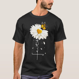 T-shirt Papillon de foi Jardin Marguerite Pour Marguerite
