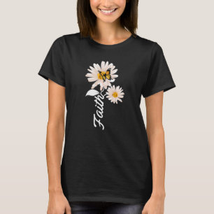T-shirt Papillon de jardinier chrétien foi daisy