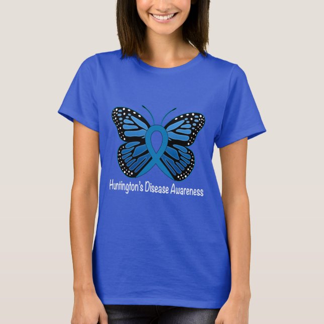 T-shirt Papillon de la maladie de Huntington d'espoir (Devant)