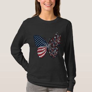 T-shirt Papillon de la paix patriotique vintage Vector Art