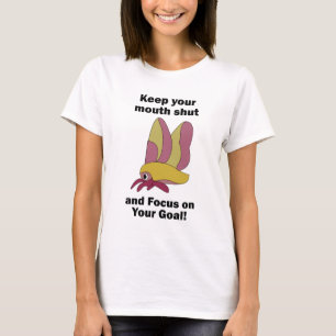 T-shirt Papillon de l'érable rose gardant la bouche fermée