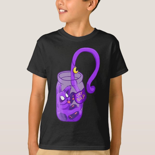 T-shirt Papillon de lune - Chat mignon (Devant)