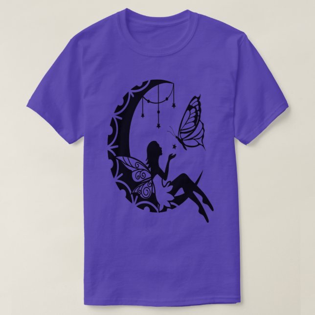T-shirt Papillon de lune fée et magique (Design devant)