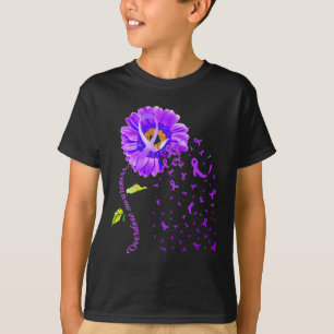 T-shirt Papillon de marguerite violet sensibilisation à la