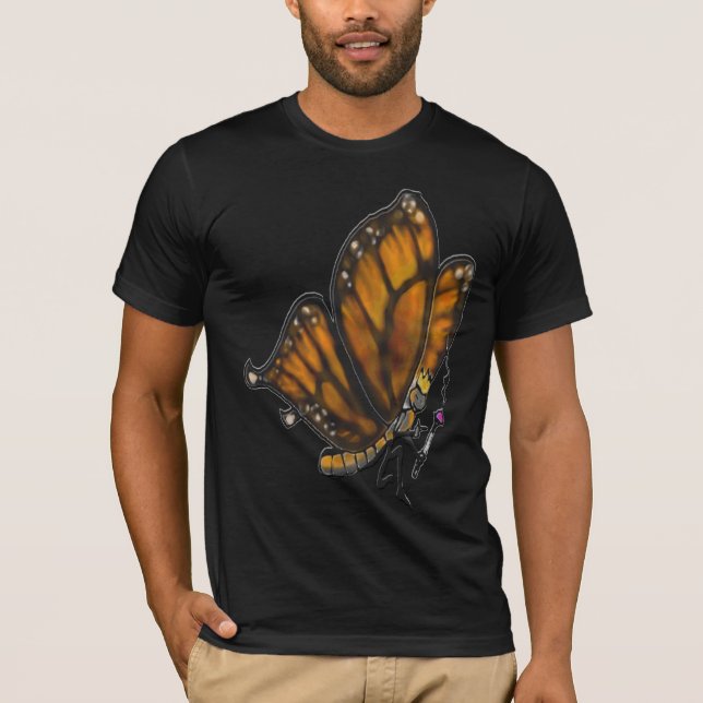 T-shirt Papillon de monarque avec le tuyau (Devant)