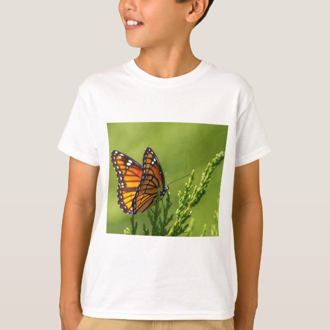 T-shirt Papillon de monarque orange et noir (Devant)
