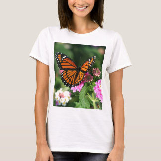 T-shirt Papillon de monarque sur la fleur de Lantana