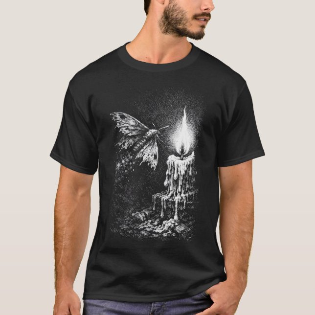 T-shirt Papillon de nuit vers la flamme — par BurnsInHell (Devant)