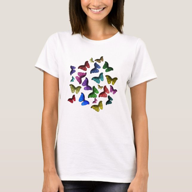 T-shirt Papillon de papillon. (Devant)