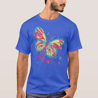 T-shirt Papillon de parties scintillant libre tombé