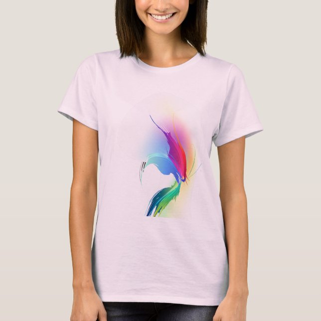 T-shirt Papillon de peinture Abstrait (Devant)
