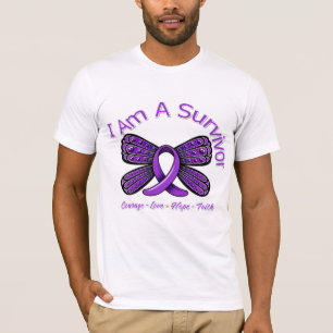 T-shirt Papillon de sarcoïdose je suis un survivant