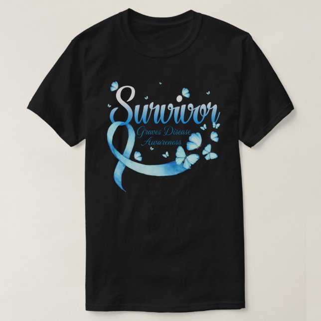 T-shirt Papillon de sensibilisation à la maladie de Graves (Design devant)