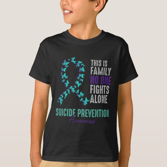 T-shirt Papillon de sensibilisation à la prévention du sui (Devant)