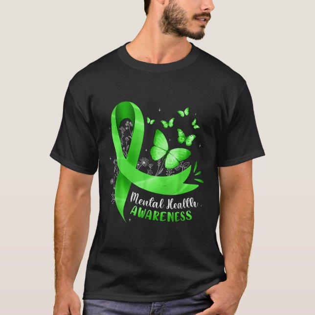 T-shirt Papillon de sensibilisation à la santé mentale Rub (Devant)