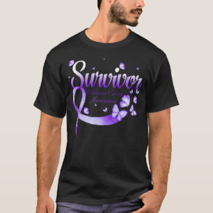 T-shirt Papillon de sensibilisation à l'ulcère de survie