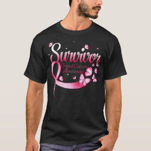 T-shirt Papillon de sensibilisation au cancer du sein du s