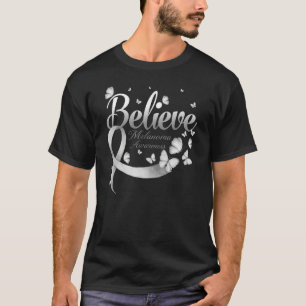 T-shirt Papillon de sensibilisation au mélanome Believe