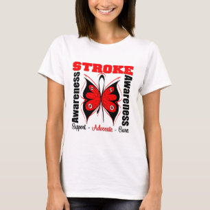 T-shirt Papillon de sensibilisation aux accidents vasculai