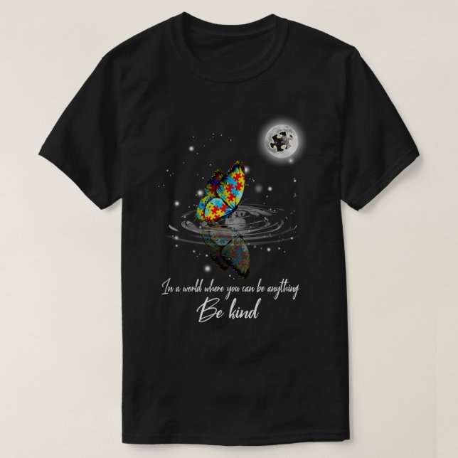 T-shirt Papillon De sensibilisation sur l'autisme Dans Un  (Design devant)
