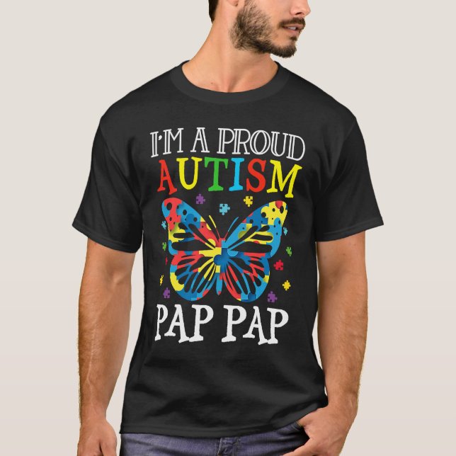 T-shirt Papillon de sensibilisation sur l'autisme Je suis  (Devant)