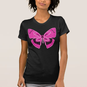 T-shirt Papillon de style Art nouveau Hot Fuchsia rose