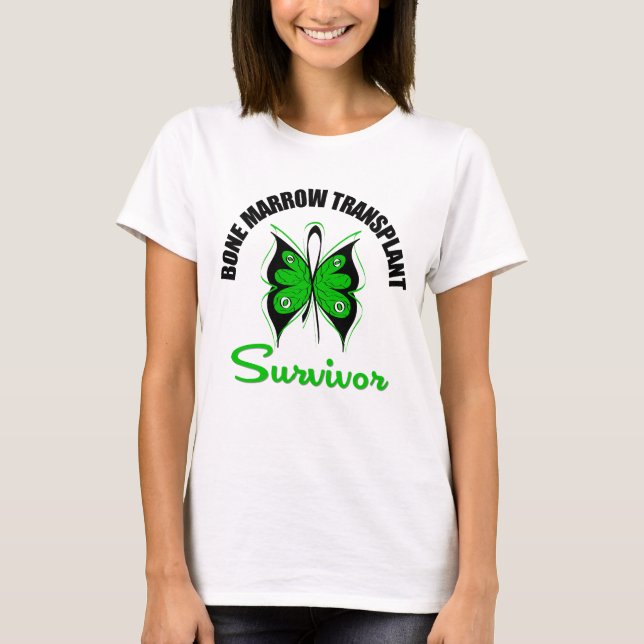 T-shirt Papillon de survivant de greffe de moelle (Devant)