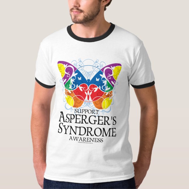 T-shirt Papillon de syndrome d'Asperger (Devant)