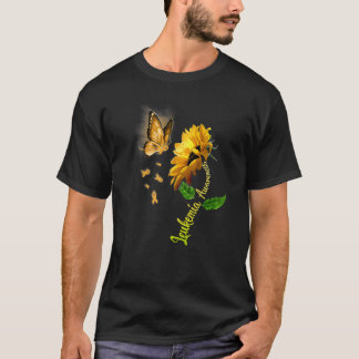 T-shirt Papillon de tournesol de sensibilisation à la leuc