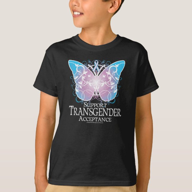 T-shirt Papillon de transsexuel (Devant)