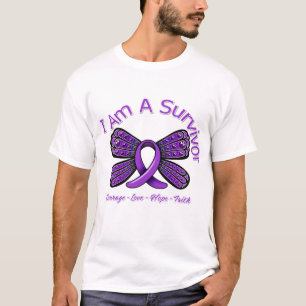 T-shirt Papillon de violence familiale je suis un