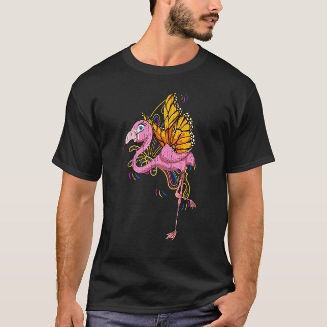 T-shirt Papillon d'insectes Zoo Animal Oiseau mignon Flami (Devant)