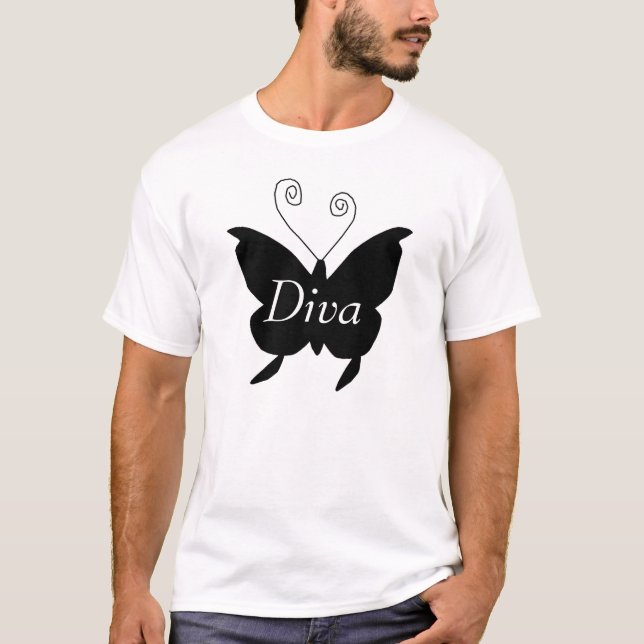 T-shirt papillon Diva (Devant)